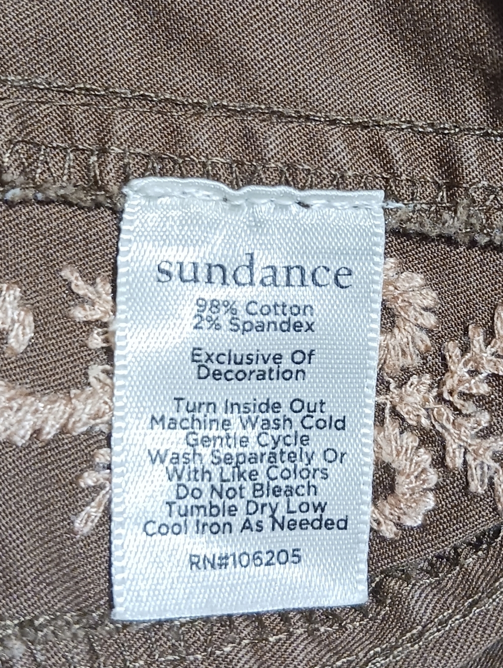 Sundance Melbourne Embroidered Jogger Pants Zipper Hem - Picture 8 of 11